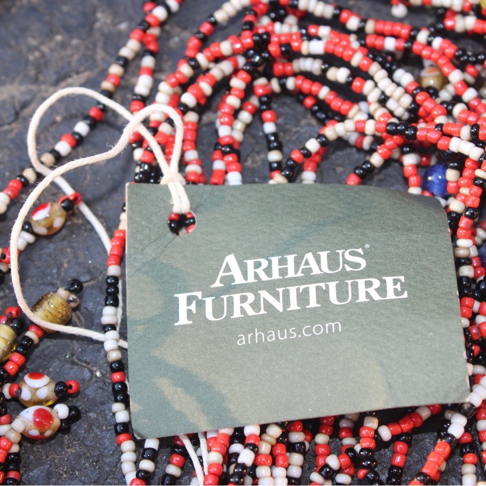 Arhaus VAS Home Decor Beads Set of 5 Multicolor Red White Black 679890MULTIVAS - Picture 6 of 9